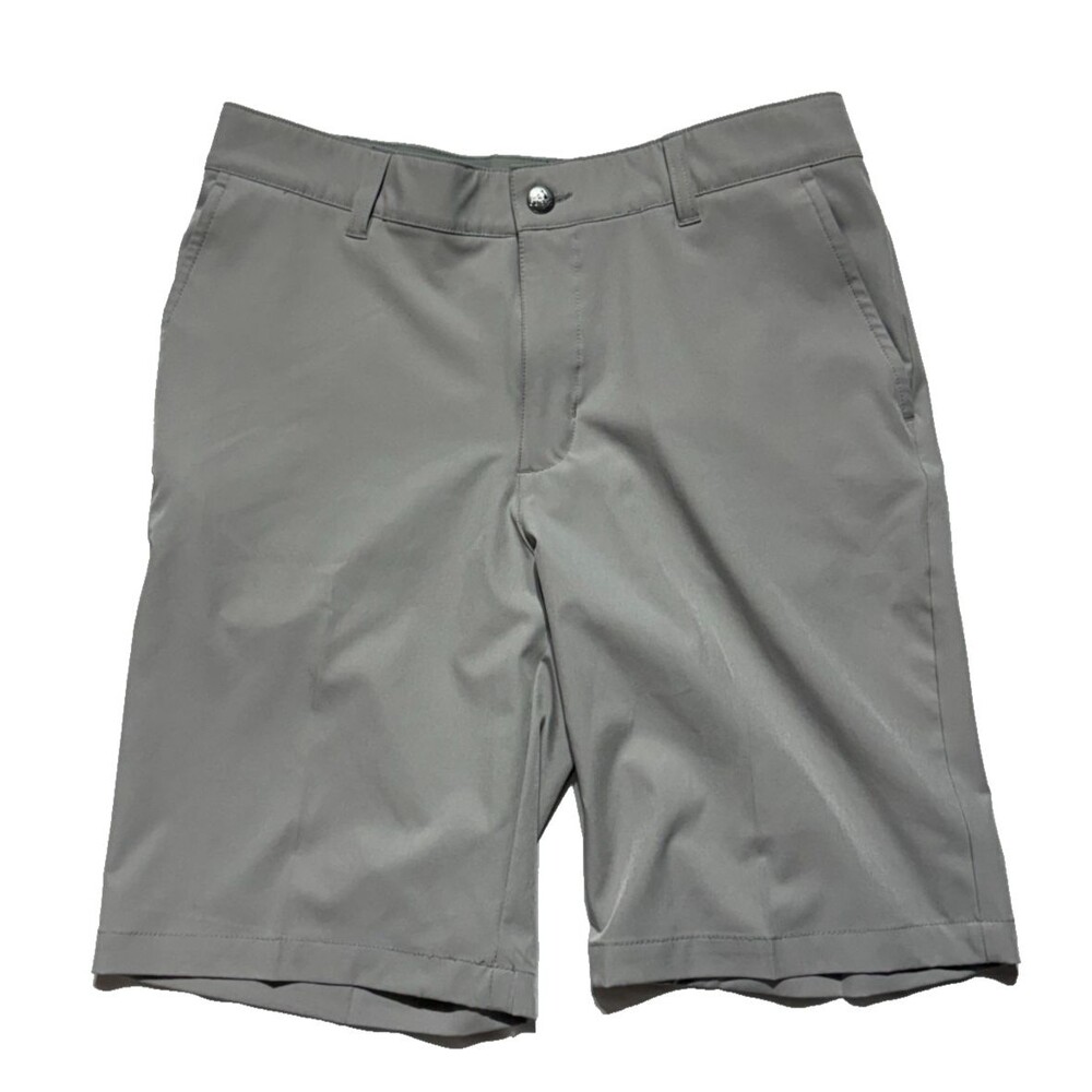 Adidas Ultimate365 Mens Golf Shorts Gray Flat Front Performance Stretch 30